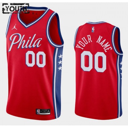 Barn Philadelphia 76ers Tröja Benutzerdefinierte 2020-2021 Jordan Brand Statement Edition Swingman